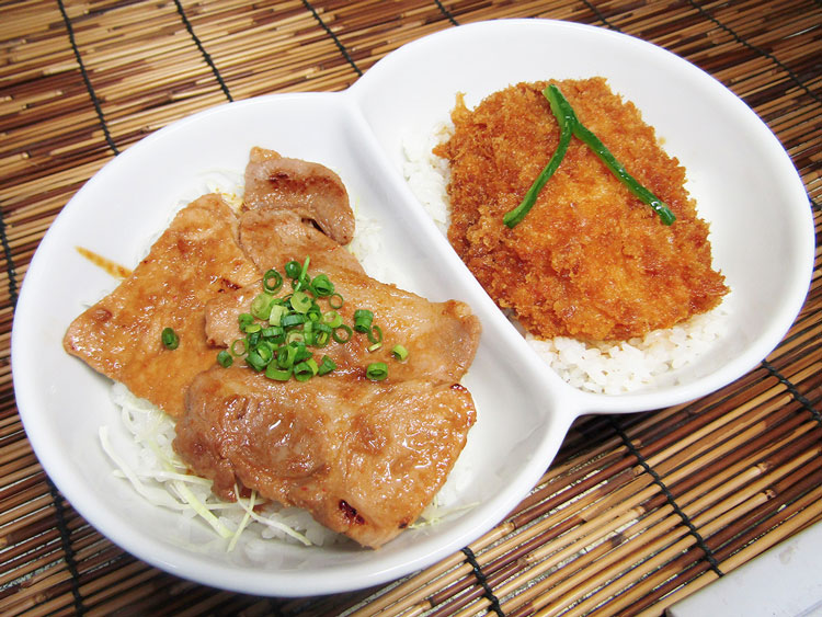 よくばり秩父二色丼《お新香・味噌汁付》　1,100円/税込